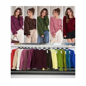 Sweter damski okrągły