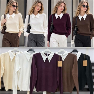 Sweter damski z kołnierzykiem