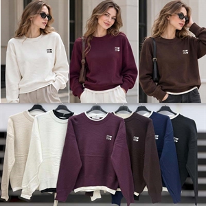 Sweter damski okrągły