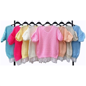 Sweter damski z krótkim rękawem