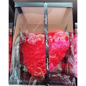 Prezent na walentynki - serce z róż 35cm