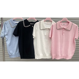 Sweter damski z krótkim rękawem