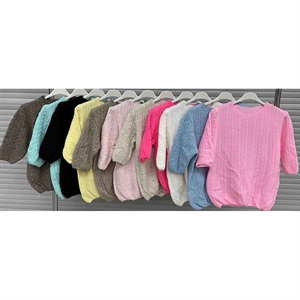 Sweter damski z krótkim rękawem