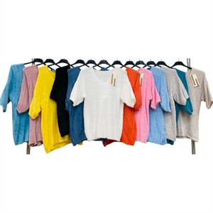 Sweter damski z krótkim rękawem