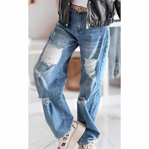 Jeansy szerokie nogawki damskie (S-2XL)