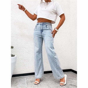 Jeansy szerokie nogawki damskie (XS-XL)