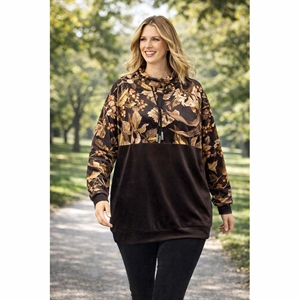 Bluzka kołnierz welur produkt Polski