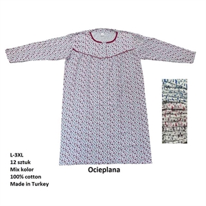 Koszula nocna ocieplana damska (L-3XL) - Turecki Produkt