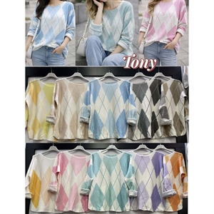 Sweter damski okrągły