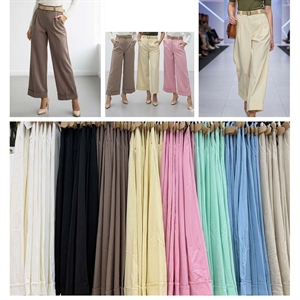 Spodnie szerokie nogawki damskie produkt Włoski