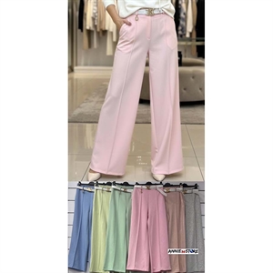 Spodnie szerokie nogawki damskie produkt Włoski