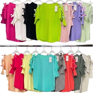 Sweter damski z krótkim rękawem