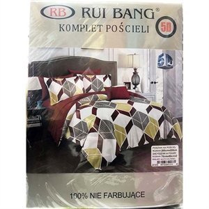 Komplet pościel 100% NIE FARBUJĄCE - 3cz  200cm x 220cm