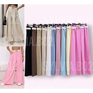 Spodnie damskie szerokie nogawki - Produkt Włoski