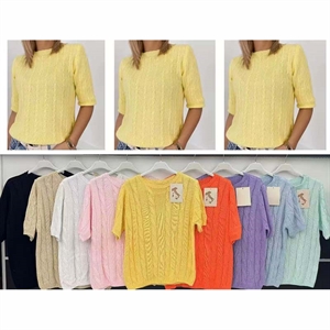 Sweter damski z krótkim rękawem