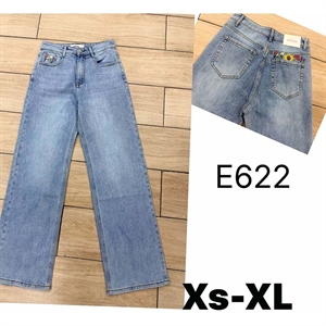 Jeansy szerokie nogawki  XS-XL