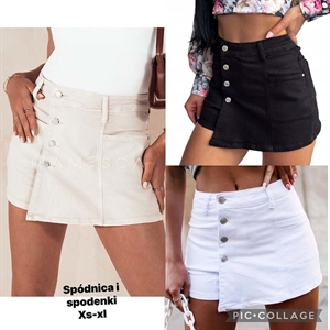 Szorty jeansowe imitujące spódnicę  XS-XL