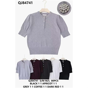 Sweter damski z krótkim rękawem  S/M-M/L