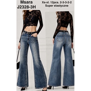 Jeansy dzwony damskie Msara  XS-XL