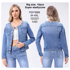 Kurtka jeansowa damska Big Size  M-4XL