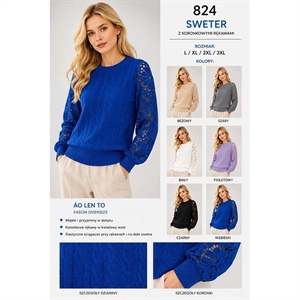 Sweter damski okrągły  L-3XL