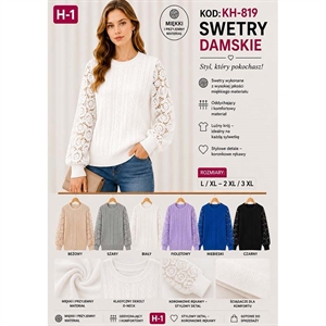 Sweter damski okrągły  L-3XL