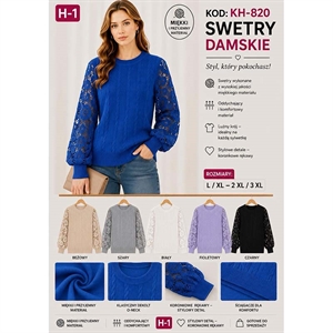 Sweter damski okrągły  L-3XL