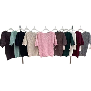 Sweter damski z krótkim rękawem