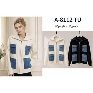 Sweter damski rozpinany na zamek