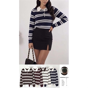 Sweter damski z dekoltem w serek