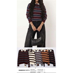 Sweter damski z dekoltem w serek