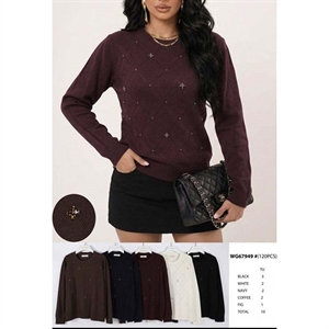 Sweter damski okrągły