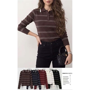 Sweter damski z dekoltem w serek