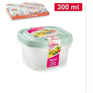 Zestaw 2 kwadrowych  pojemników 300 ml