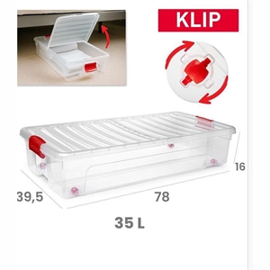 Schowek pod łóżkiem, klips, składany