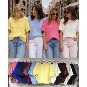 Sweter damski z krótkim rękawem
