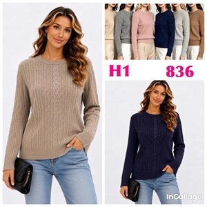 Sweter damski okrągły  L/XL-2XL/3XL