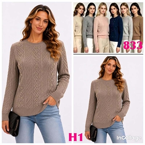 Sweter damski okrągły  L/XL-2XL/3XL