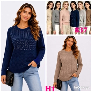 Sweter damski okrągły  L/XL-2XL/3XL
