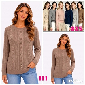 Sweter damski okrągły  L/XL-2XL/3XL