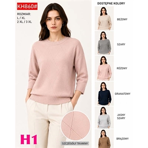 Sweter damski okrągły  L/XL-2XL/3XL