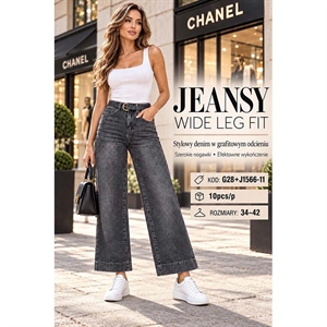Jeansy szerokie nogawki  34-42