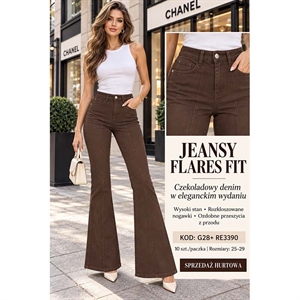 Jeansy dzwony damskie  25-29
