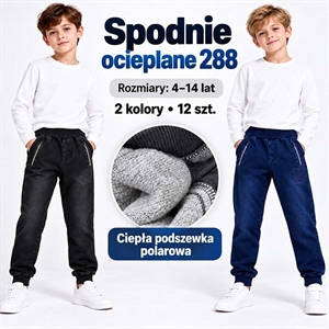 Spodnie ocieplane chłopięce  4-14 lat