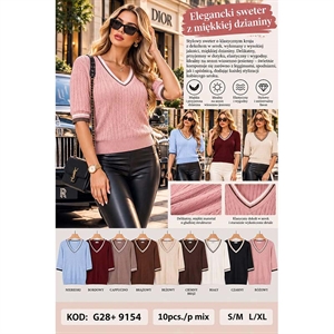 Sweter damski z krótkim rękawem  S/M-L/XL
