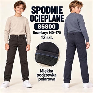 Spodnie ocieplane chłopięce  140-170