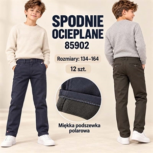 Spodnie ocieplane chłopięce  134-164