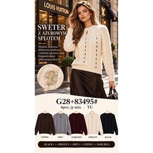 Sweter damski okrągły