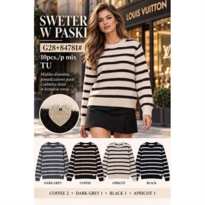 Sweter damski okrągły