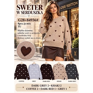 Sweter damski okrągły
